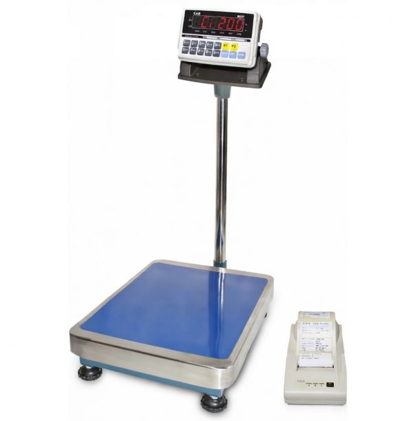 CI-200A + DLP – Heavy-Duty Stainless Steel Bench Scale with Thermal Label Printer (30–500 kg)